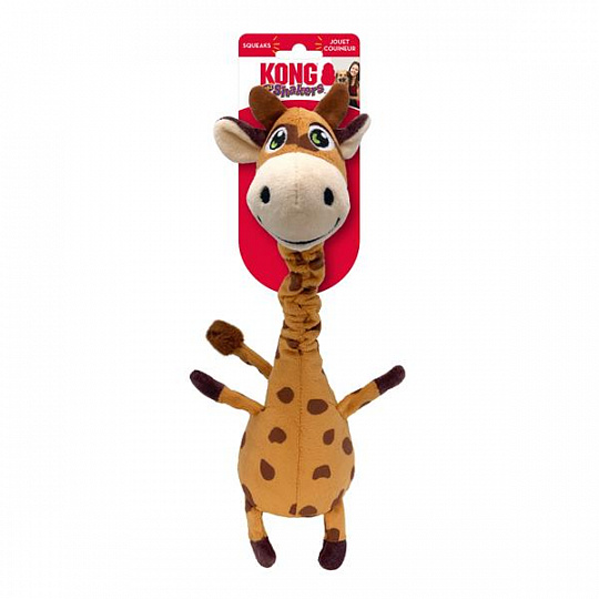 Hračka Kong Dog Shakers Bobz Mallard žirafa s pískatkom polyester M