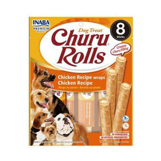 Churu Dog Rolls Chicken wraps Chicken 8x12g Churu Dog Rolls Chicken wraps Chicken 8x12g