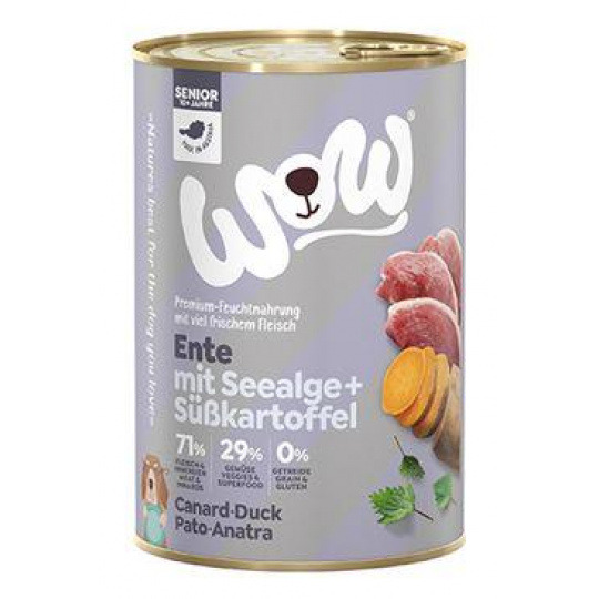 WOW konzerva Senior kačica s batatmi 400g WOW konzerva Senior kačica s batatmi 400g