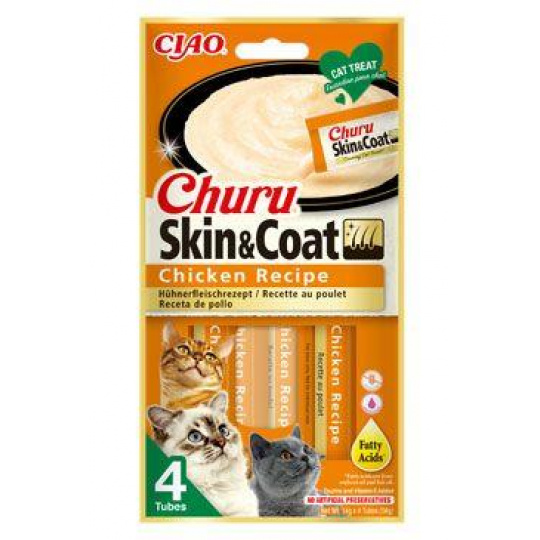 Churu Cat Skin&Coat Chicken Recipe 4x14g Churu Cat Skin&Coat Chicken Recipe 4x14g
