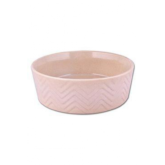 Miska keramická Zig Zag 18cm piesková 1,2l