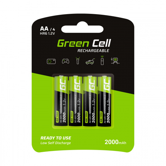 Green Cell GR02 baterie pro domácnost Dobíjecí baterie AA Nikl-metal hydridová (NiMH)