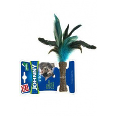 Hračka mačka GiGwi Johnny Stick Catnip s modrým perím Hračka mačka GiGwi Johnny Stick Catnip s modrým perím
