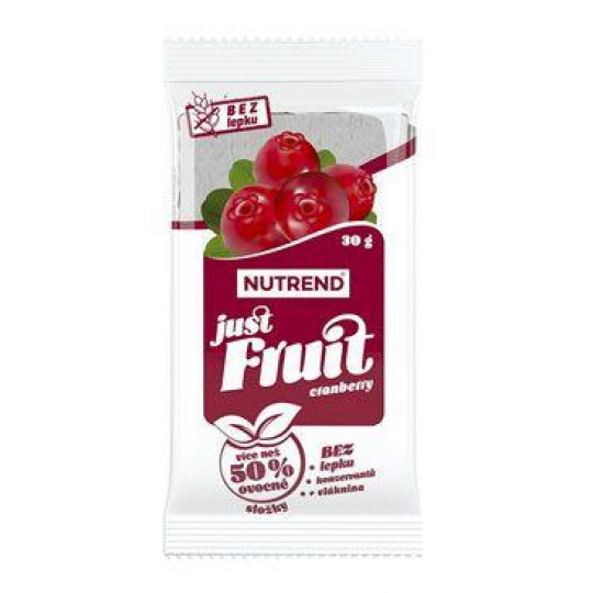 Nutrend JUST FRUIT brusnica 30g 1ks Nutrend JUST FRUIT brusnica 30g 1ks