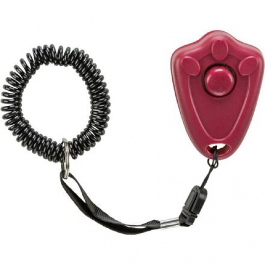 Clicker s tlačidlom výcviková pomôcka s pútkom TRIXIE Clicker s tlačidlom výcviková pomôcka s pútkom TRIXIE