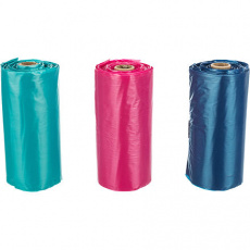 Náhradné farebné vrecká na trus M s ušami 3 role á 15 ks Náhradné farebné vrecká na trus M s ušami 3 role á 15 ks