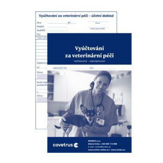 Tlačivo-Vyúčt.za vet.starostlivosť neprep.nečísl.nedaň.50listov