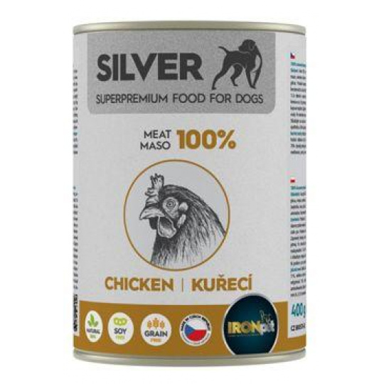 IRONpet Silver Dog Chicken konzerva 400g IRONpet Silver Dog Chicken konzerva 400g