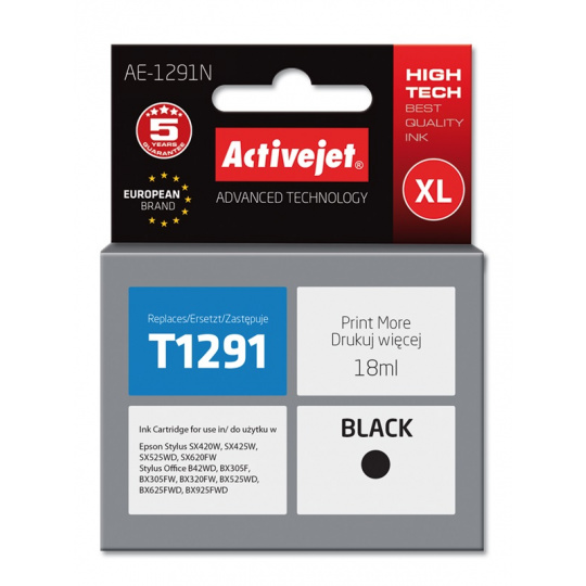 Activejet Inkoust AE-1284N (náhradní inkoust Epson T1284; Supreme; 13 ml; žlutý)