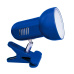 Activejet Stolní lampa s klipem, modrá, kov, závit E27