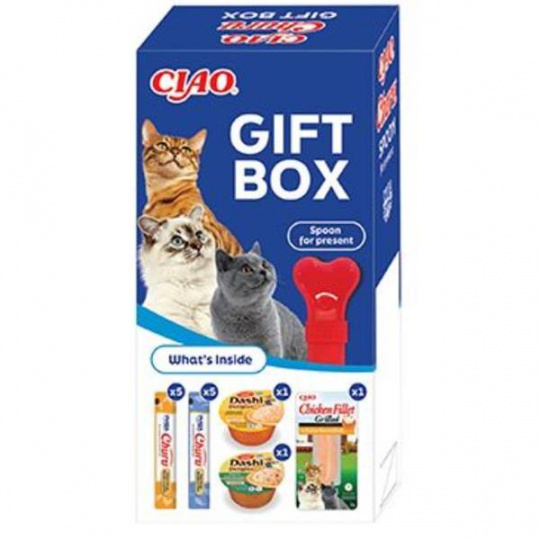 Pamlsok Inaba Churu Ciao Cat Vianočný Gift Box 13 x + lyžica 305 g