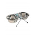 Miska nerez stojan+ 2 misky pes STEEL 0,7l Zolux