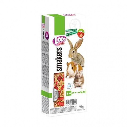 LOLO SMAKERS 2 triedy jahodové pre hlodavce 90 g