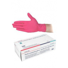 Rukavice hniezdo.vyš.CVET nitril M/100ks bez púdru, aloe