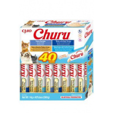 Pamlsek Inaba Churu cat Tuniak 4 príchute 40 túb 560 g Pamlsek Inaba Churu cat Tuniak 4 príchute 40 túb 560 g