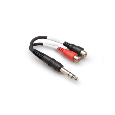 Hosa Technology YPR-102 audio kabel 6.35mm TRS 2 x RCA Černá