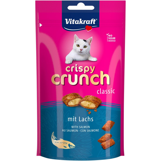 VITAKRAFT Crispy Crunch Salmon - pamlsek pro kočky - 60g