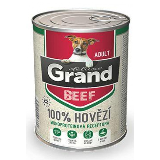 GRAND konz. deluxe pes hovädzie 400g GRAND konz. deluxe pes hovädzie 400g