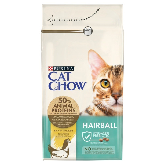 Purina CAT CHOW HAIRBALL CONTROLL suché krmivo pro kočky 1,5 kg Adult Kuřecí maso