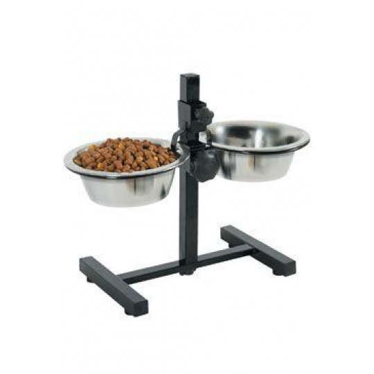 Miska nerez stojan nastaviteľný+2 misky pes 0,7l Zolux Miska nerez stojan nastaviteľný+2 misky pes 0,7l Zolux
