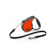 Vodítko FLEXI Neon Reflect M lanko 5m/20kg oranžová