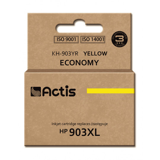 Actis Inkoust KH-903YR (náhrada za HP 903XL T6M11AE; standardní; 12 ml; žlutý) - nový čip