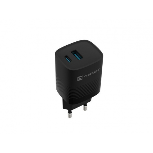 NATEC CHARGER RIBERA GAN 1X USB-A + 1X USB-C 30W