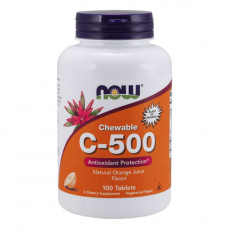 Vitamín C 500 mg tablety na cmúľanie - NOW Foods