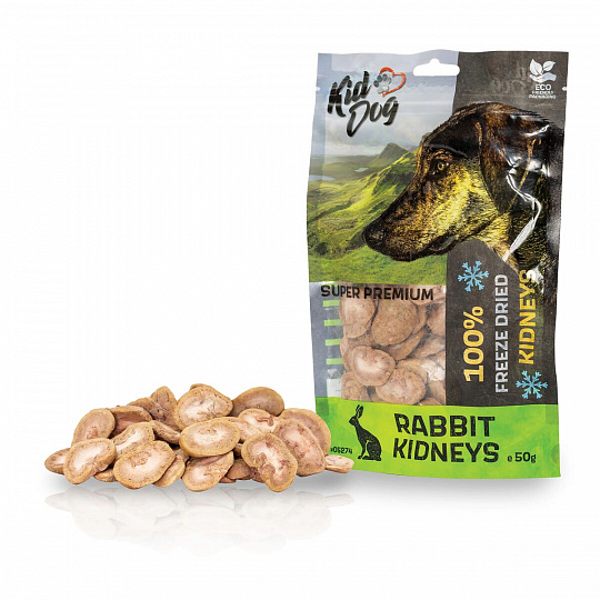 KIDDOG SUPER PREMIUM 100% králičie obličky sušené mrazom 50 g
