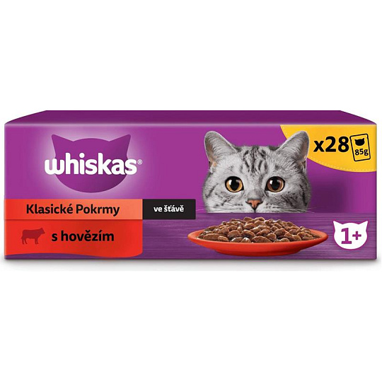 Mars WHISKAS kapsička cat s hovädzím mäsom v šťave 28 x 85 g Mars WHISKAS kapsička cat s hovädzím mäsom v šťave 28 x 85 g