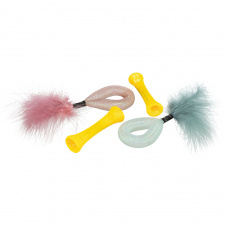Sada 4 ks trubičiek s perím, hračka pre mačky, 15 cm Sada 4 ks trubičiek s perím, hračka pre mačky, 15 cm