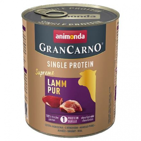 GRANCARNO Single Protein 800 g čisté jahňacie, konzerva pre psy GRANCARNO Single Protein 800 g čisté jahňacie, konzerva pre psy