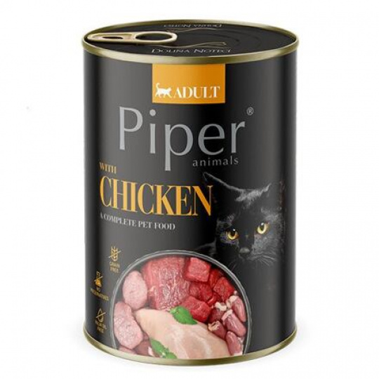 NEW PIPER CAT konzerva pre mačky, s kuracím mäsom 400g NEW PIPER CAT konzerva pre mačky, s kuracím mäsom 400g