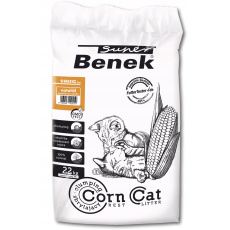SUPER BENEK Corn Classic Kukuřičné stelivo pro kočky Přírodní, hrudkující 35 l
