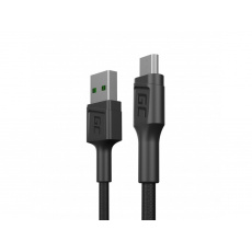 Green Cell KABGC23 USB kabel USB 2.0 0,3 m USB A Micro-USB B Černá