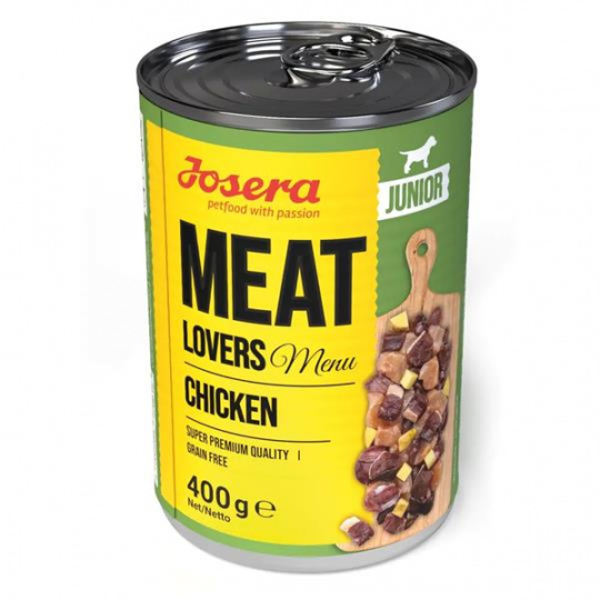 Josera konzerva Dog Meat Lovers Junior Menu Chicken 400 g Josera konzerva Dog Meat Lovers Junior Menu Chicken 400 g