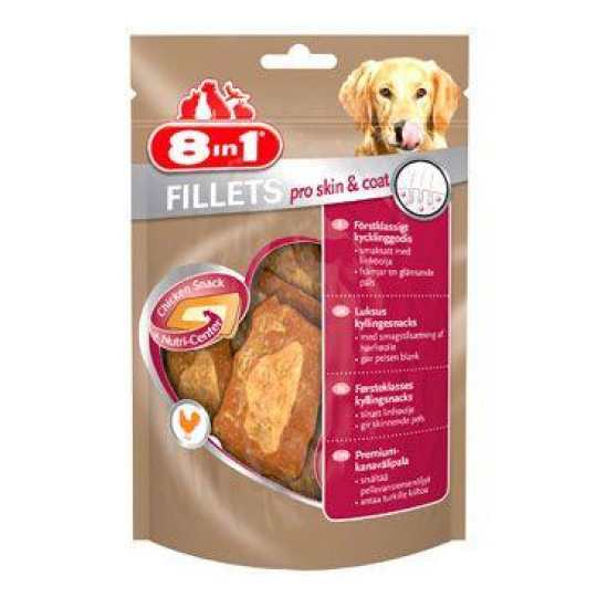 Pochúťka 8in1 Fillets Pro Skin&Coat 80g