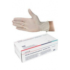Rukavice hniezdo.vyš.CVET nitril S/100ks bez púdru, biele