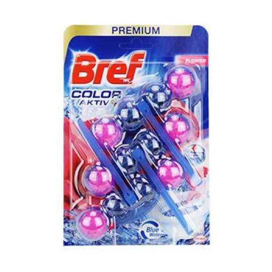 WC blok Bref Color Aktiv Flower guličky 3x50g WC blok Bref Color Aktiv Flower guličky 3x50g