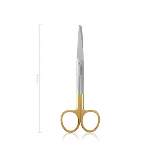 Nožnice chirurgické, zahnuté TC 145 mm Nožnice chirurgické, zahnuté TC 145 mm