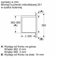 Vestavná mikrovlnná trouba BOSCH BEL620MB3 černá, 20 l, 800 W