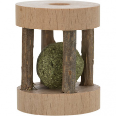 Valček s guľôčkou MATATABI - ježko v klietke, ø 4 × 5 cm Valček s guľôčkou MATATABI - ježko v klietke, ø 4 × 5 cm