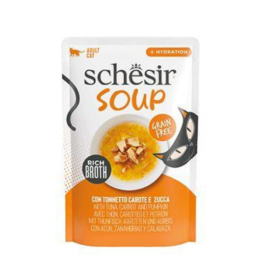 Schesir Cat kapsička Adult Soup tuniak/mrkva/tekvica 40g Schesir Cat kapsička Adult Soup tuniak/mrkva/tekvica 40g