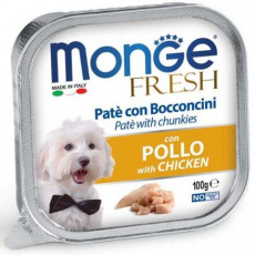 MONGE FRESH - paštéta a kúsky s kuracím 100 g pre psy MONGE FRESH - paštéta a kúsky s kuracím 100 g pre psy