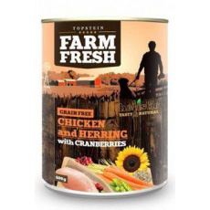 Farm Fresh Dog Chicken&Herring+Cranberries konzer 400g