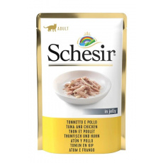 SCHESIR in jelly Tuna with chicken - mokré krmivo pro kočky - 85 g