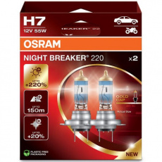 OSRAM NIGHT BREAKER 220 H7 AUTO HALOGENOVÁ ŽÁROVKA 2 kusů