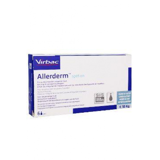 Allerderm Spot on 6x2ml pre psy a mačky do 10kg Allerderm Spot on 6x2ml pre psy a mačky do 10kg
