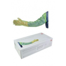 Rukavice jednor. dlhé jemné zelené KRUTEX 100ks