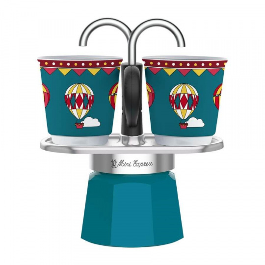 Kávovar Bialetti Mini Express Winter Wonderland 2TZ se dvěma 90 ml šálky Vícebarevný